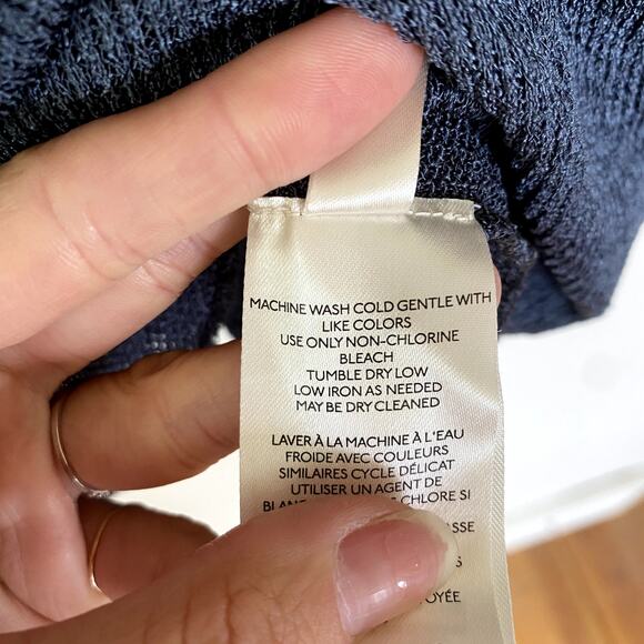 NWT Free People Women's Marla Oversized Henley Top in Poppy Seed Blue Small - Picture 10 of 12